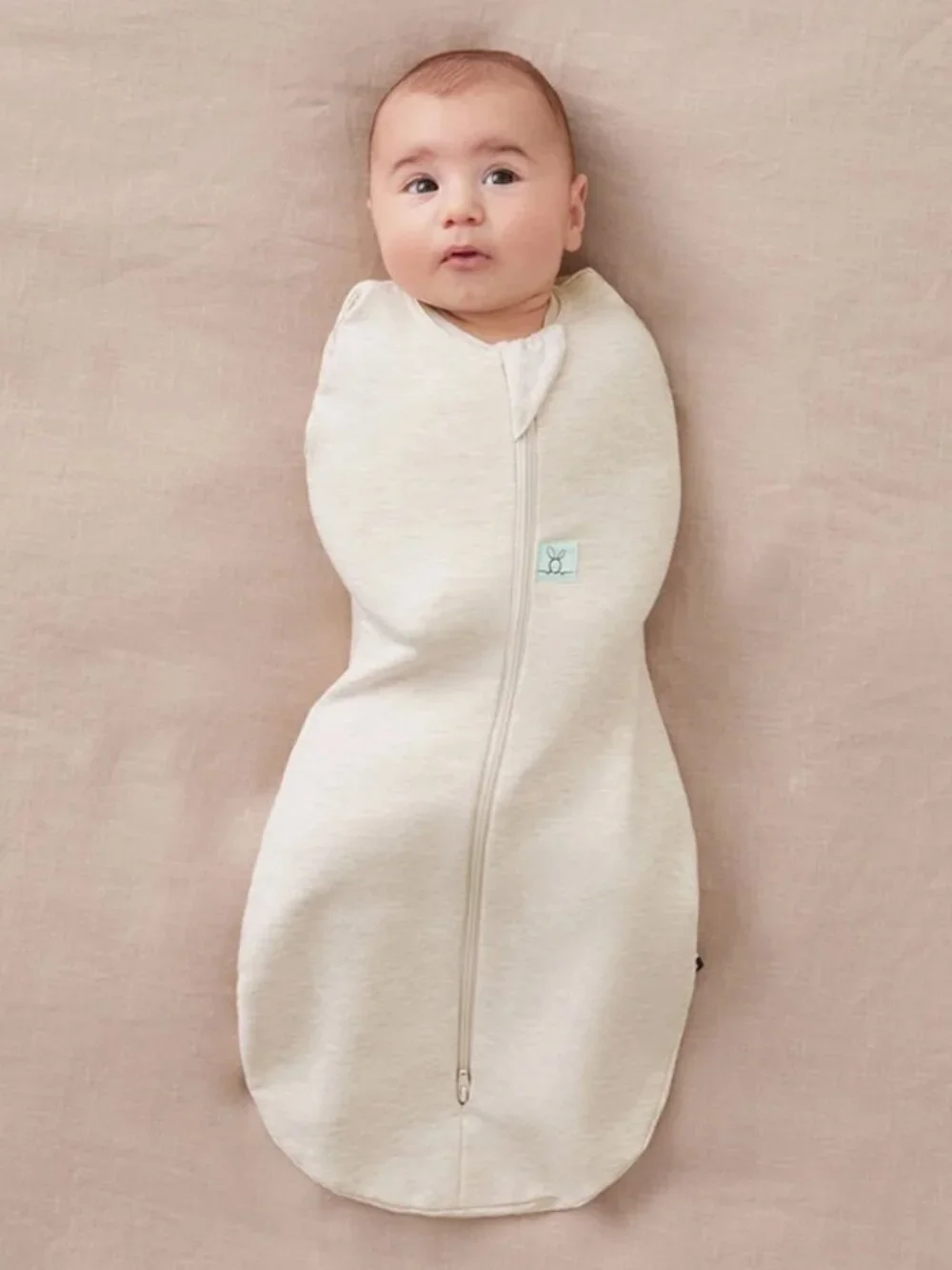 ergopouch | Cocoon Swaddle Sack 1.0 TOG Oatmeal Marle | size 0000 newborn